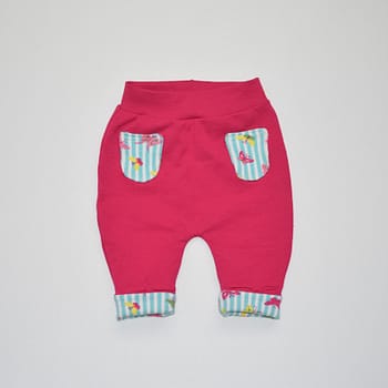 Baggy Broek Roze met Vlinder