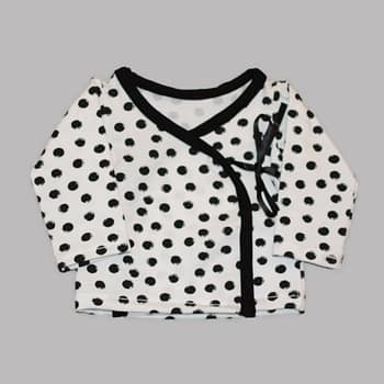 Overslag hemdje Stip Zwart