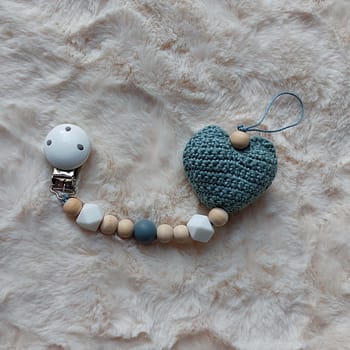 Speenketting Hartje Vergrijsd Groen Blauw