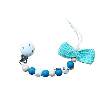 Speenketting Strik Mintgroen en blauw