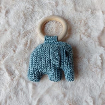 Bijtring Olifant Vergrijsd Groen Blauw